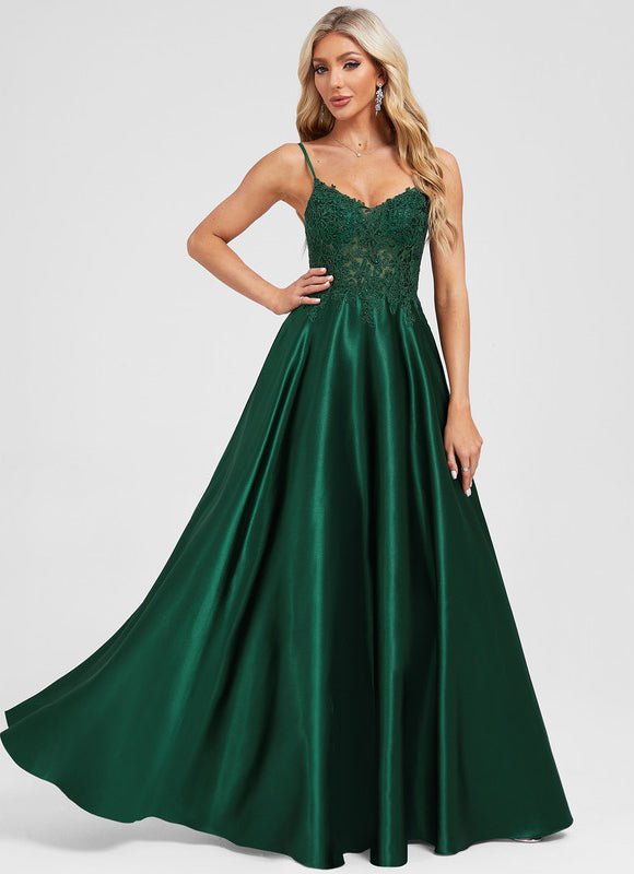 Robe Longue De Soirée Verte - gallery 3