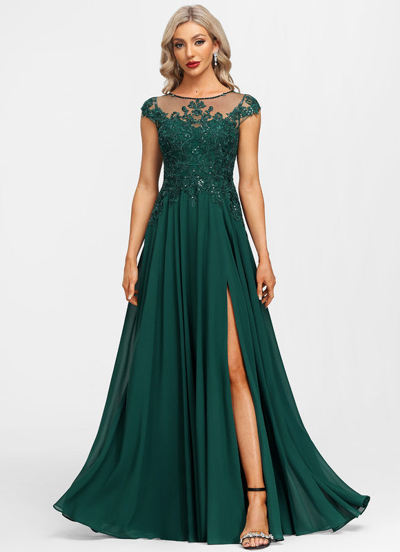 Robe De Soirée Vert Foncé - gallery 5