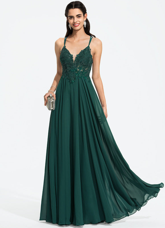 Robe Bal Émeraude Élégante Fluide - gallery 1