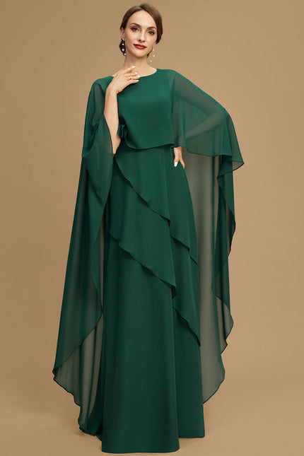 Robe Fluide Chic À Manches Cape - gallery 4