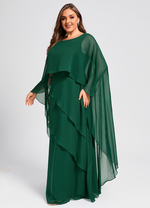 Robe Fluide Chic À Manches Cape - gallery 8
