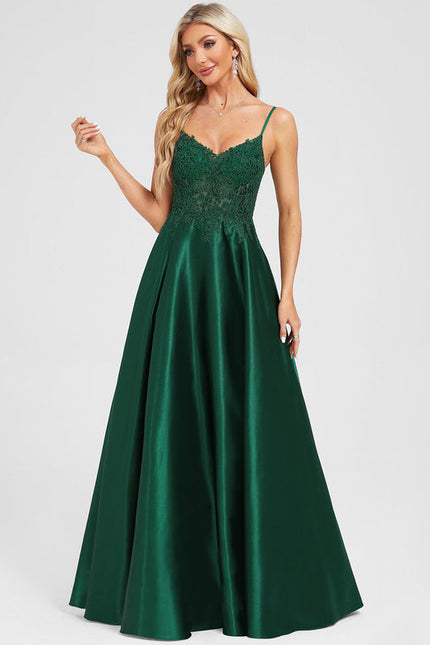 Robe Longue De Soirée Verte - gallery 4