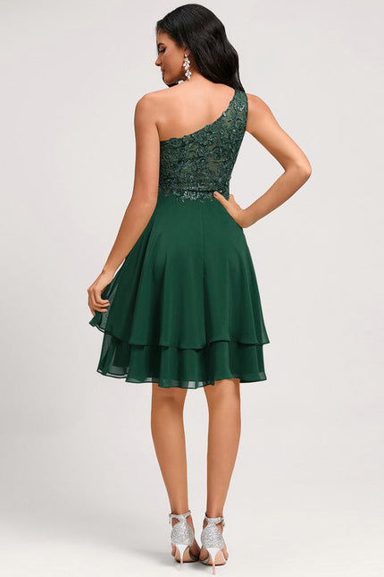 Robe Longue Verte À Volants - gallery 1