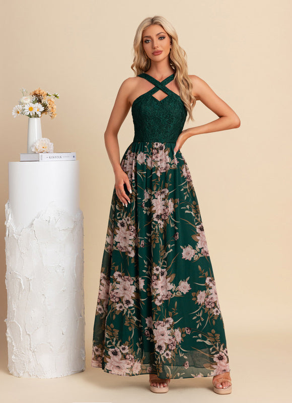 Robe Longue Verte Boheme - gallery 1