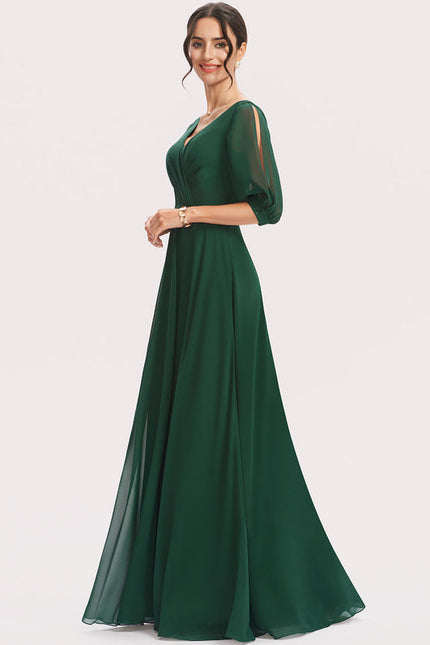 Robe Demoiselle D'Honneur Volants Verts - gallery 2