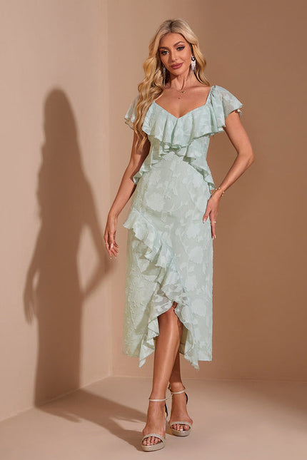 Robe Fluide À Volants Délicats - gallery 5