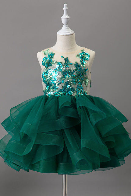 Robe Cérémonie Fille Vert Sauge