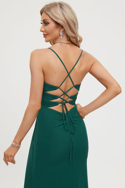 Robe Élégante Mousseline Verte Chic - gallery 1