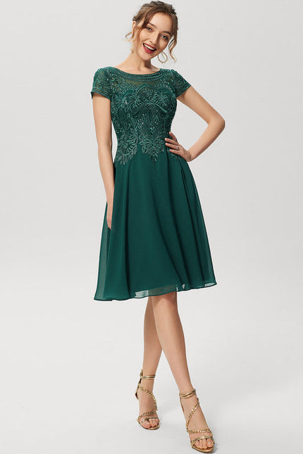 Robe Longue Verte À Broderies - gallery 2
