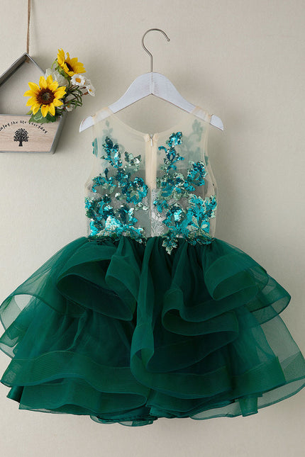 Robe Cérémonie Fille Vert Sauge - gallery 1