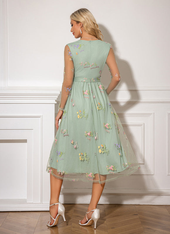 Robe Verte A Fleur - gallery 2