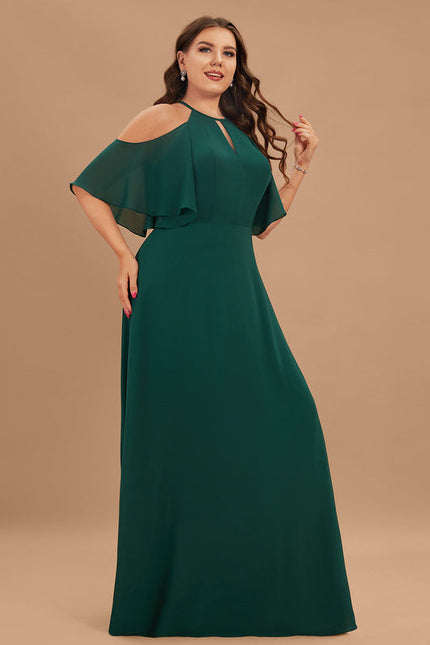 Robe Longue Vert Foncé Satinée - gallery 8