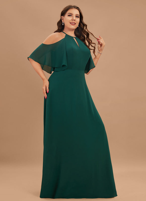 Robe Longue Vert Foncé Satinée - gallery 8