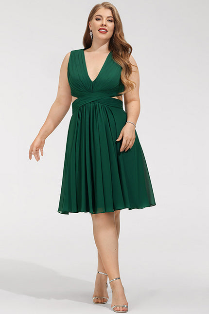 Robe Trapèze Chic Émeraude Fluide - gallery 8