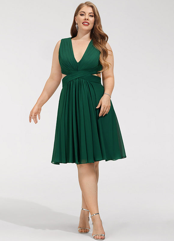 Robe Trapèze Chic Émeraude Fluide - gallery 8