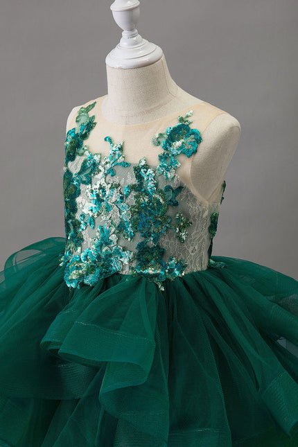 Robe Cérémonie Fille Vert Sauge - gallery 5