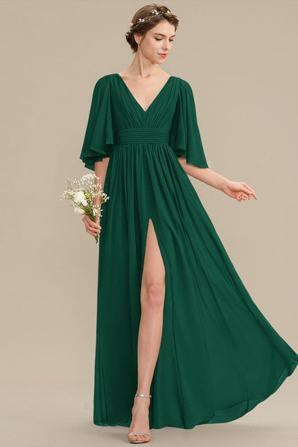 Robe Fluide Vert Émeraude Élégante