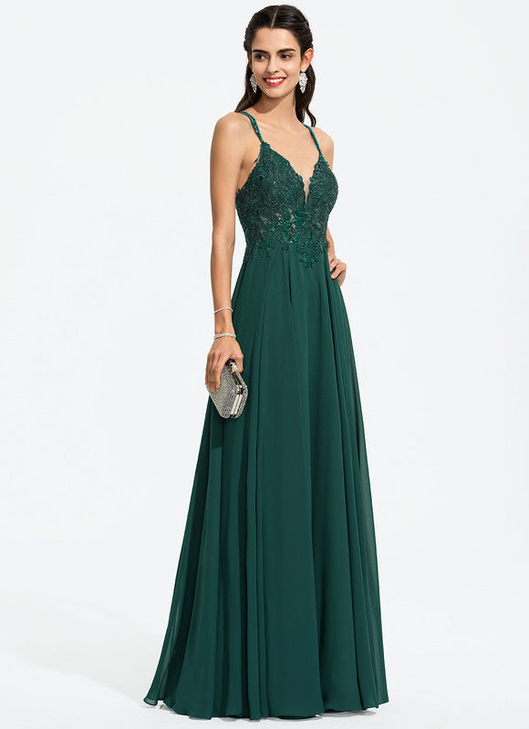 Robe Bal Émeraude Élégante Fluide - gallery 5