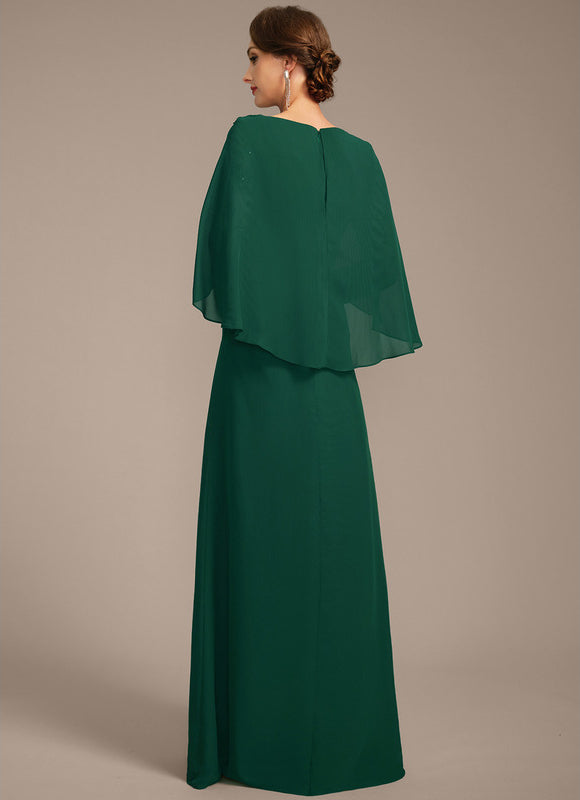 Robe Élégante À Manches Cape Verte - gallery 6