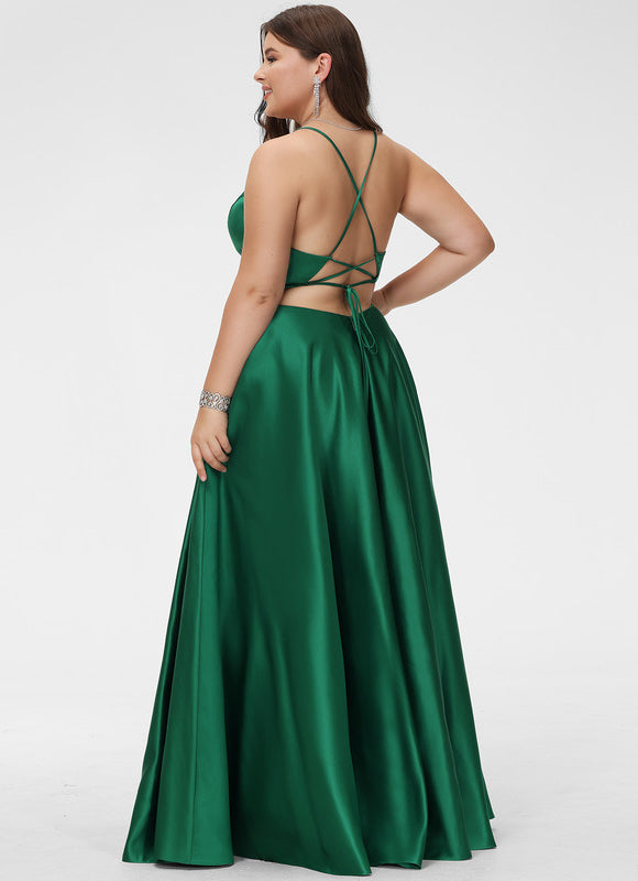 Robe Satinée Élégante À Fente - gallery 9