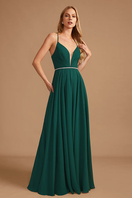 Robe Trapèze Émeraude Chic Fluide - gallery 2