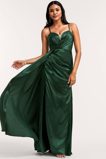 Robe Vert Kaki Satin