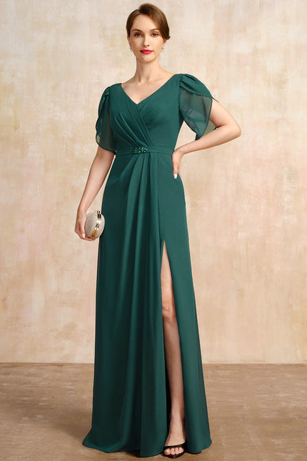 Robe Élégante Vert Émeraude Fluide