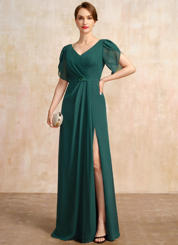 Robe Élégante Vert Émeraude Fluide