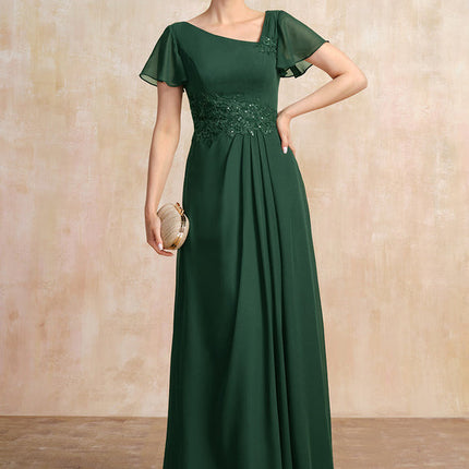 Robe Longue Verte Satinée À Volants