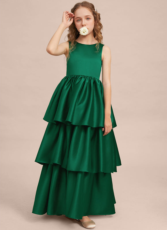 Robe Enfant Émeraude À Volants