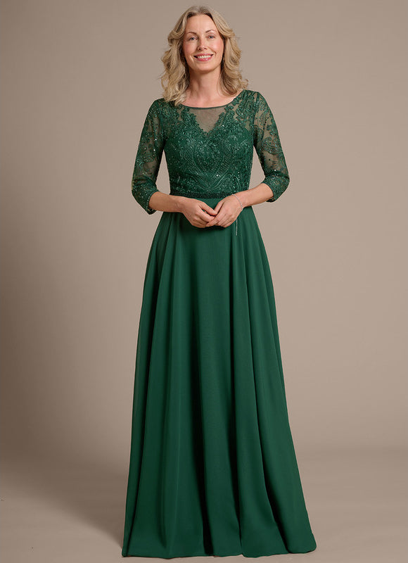 Robe Verte Manches Longues - gallery 1