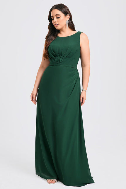 Robe Élégante Vert Foncé Fluide - gallery 6