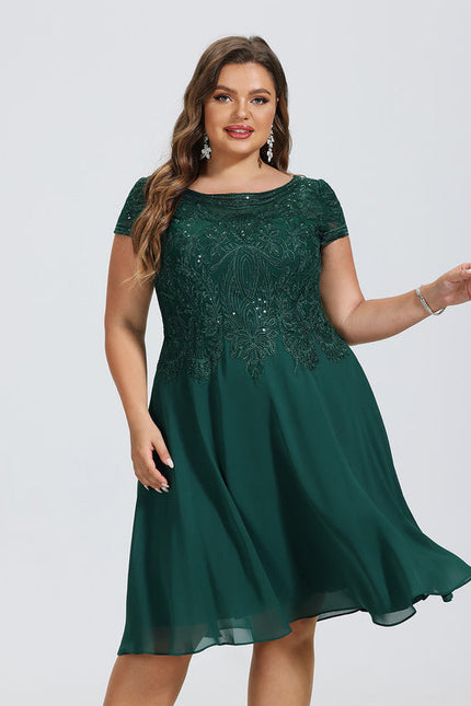 Robe De Soirée Dentelle Verte - gallery 5