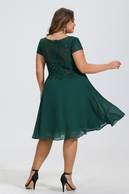 Robe De Soirée Dentelle Verte - gallery 6