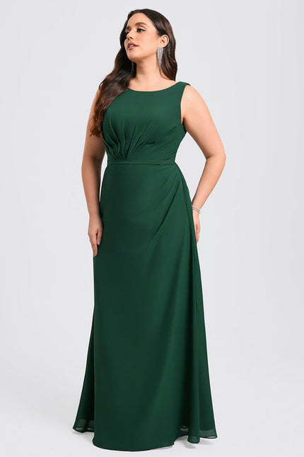 Robe Élégante Vert Foncé Fluide - gallery 8