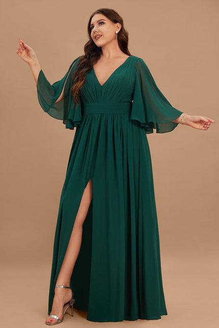 Robe Fluide Vert Émeraude Élégante - gallery 8