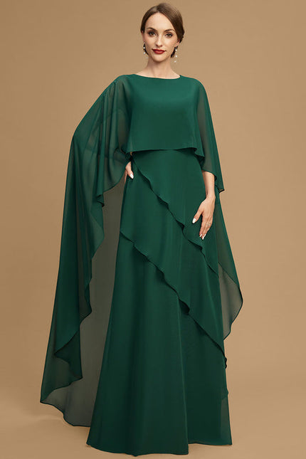 Robe Fluide Chic À Manches Cape - gallery 3