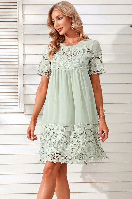 Robe En Lin Vert - gallery 5