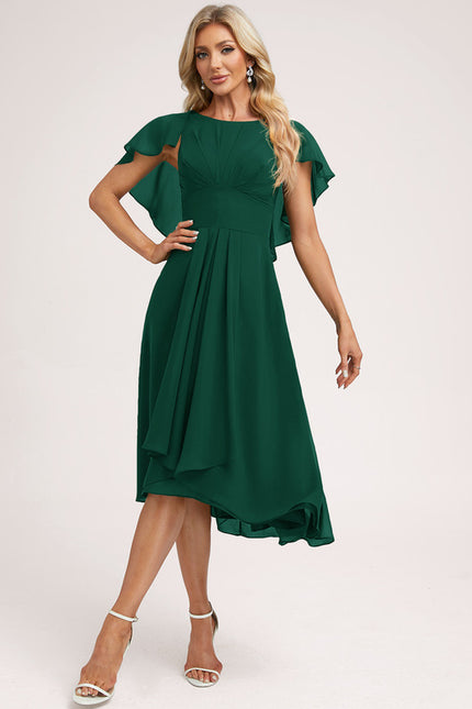 Robe Longue Vert Émeraude À Volants - gallery 2