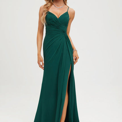 Robe Élégante Mousseline Verte Chic