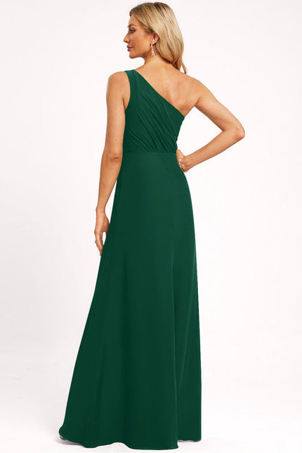 Robe Élégante Asymétrique Verte Chic - gallery 6