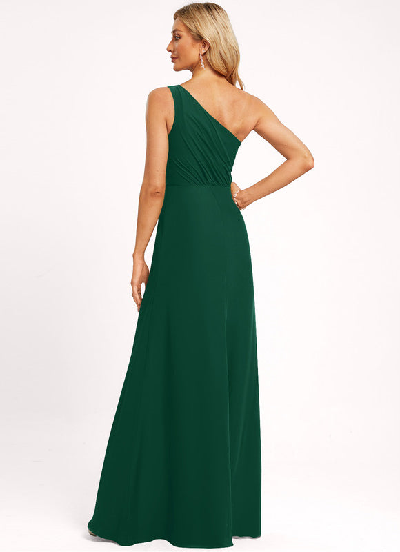 Robe Élégante Asymétrique Verte Chic - gallery 6