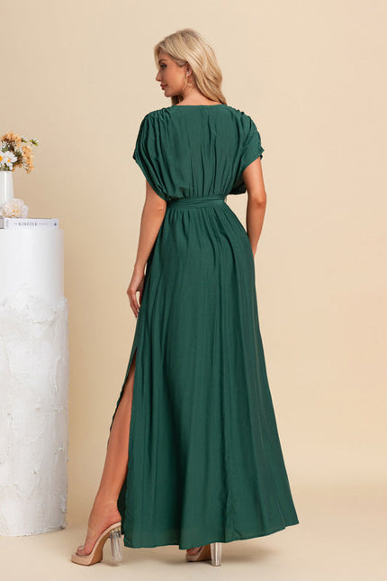Robe Maxi Fluide Chic Verte - gallery 1