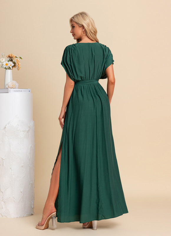 Robe Maxi Fluide Chic Verte - gallery 1