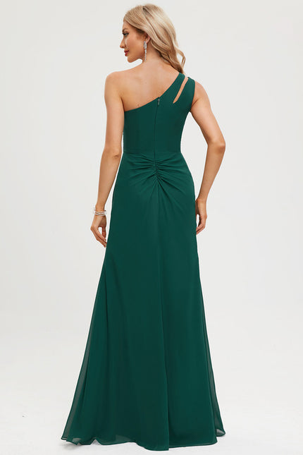 Robe Asymétrique Chic Émeraude Élégante - gallery 6