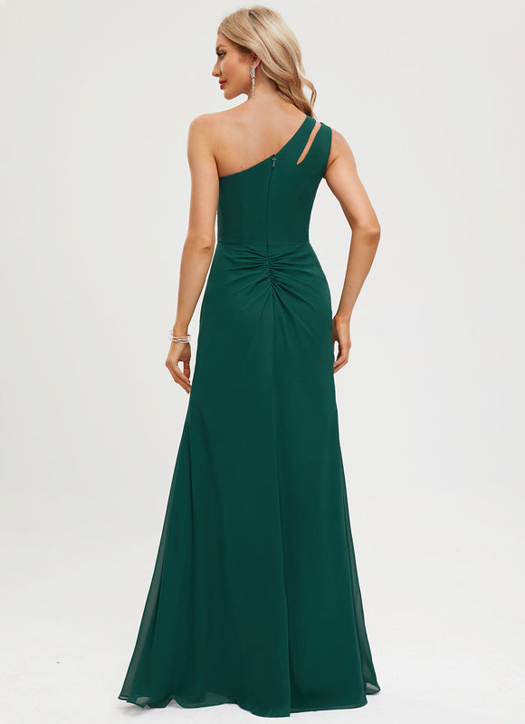 Robe Asymétrique Chic Émeraude Élégante - gallery 6