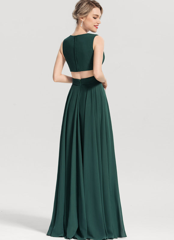 Robe Longue Vert Émeraude Dos Nu - gallery 3