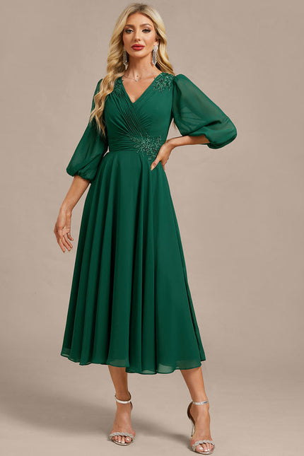 Robe De Soirée Longue Verte - gallery 5