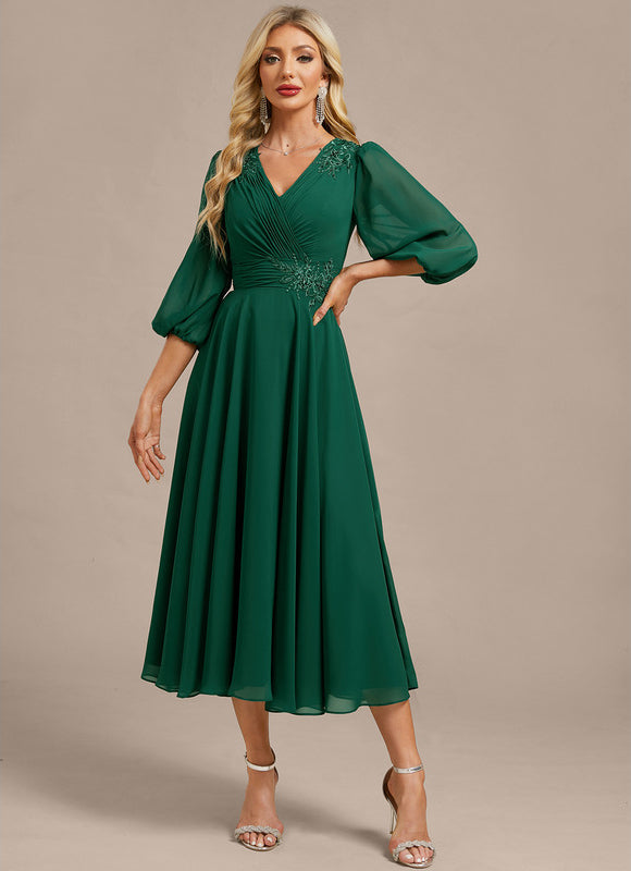 Robe De Soirée Longue Verte - gallery 5