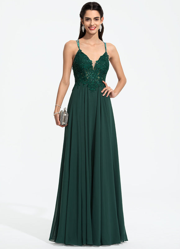 Robe Bal Émeraude Élégante Fluide - gallery 3